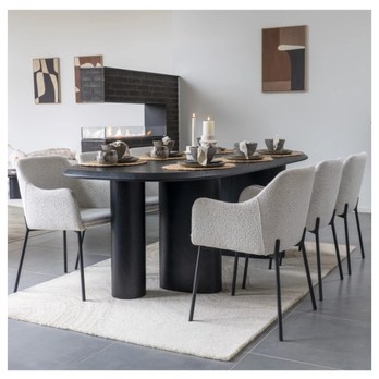 Jedálenská stolička MILALLO biela/čierna 2