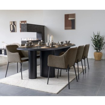 Jedálenská stolička MILALLO hnedá/čierna 1