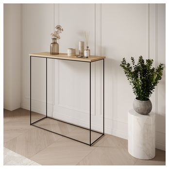 Konzolový stolík MILAN čierna/dub artisan 1