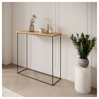 Konzolový stolík MILAN čierna/dub lancelot 1