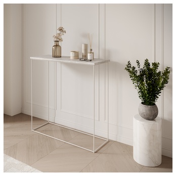 Konzolový stolík MILAN biela/betón 1