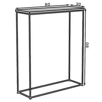Konzolový stolík MILAN zlatá/dub artisan 2