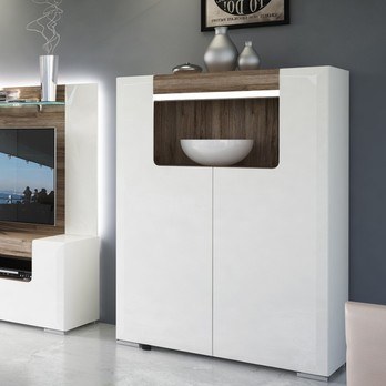 Komoda MILANO 3 alpská biela/dub sanremo 1