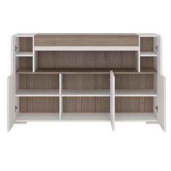 Komoda MILANO 4 alpská biela/dub sanremo 2