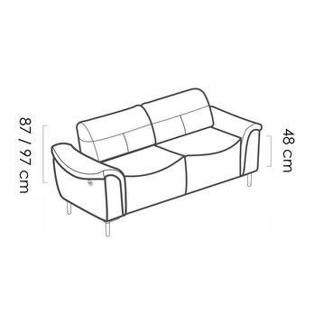 Pohovka MILANO tmavomodrá 10