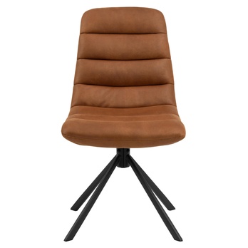 Jedálenská stolička MILFORD koňaková/matná čierna 2