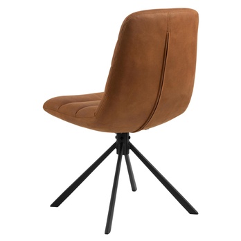 Jedálenská stolička MILFORD koňaková/matná čierna 3