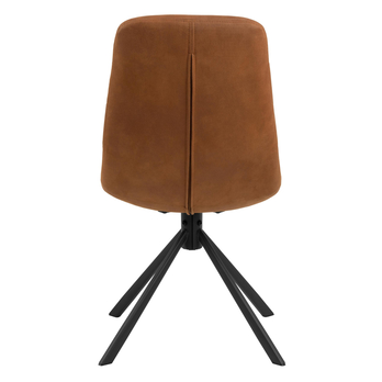 Jedálenská stolička MILFORD koňaková/matná čierna 4