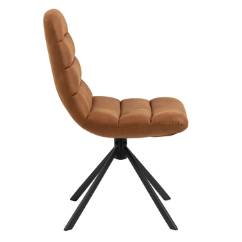 Jedálenská stolička MILFORD koňaková/matná čierna 5