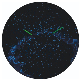 Nástenné hodiny MILKY WAY DOME modrá 4