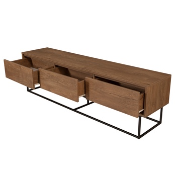 TV komoda MILO orech/čierna 2