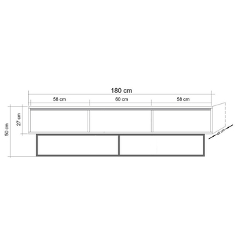 TV komoda MILO orech/čierna 5