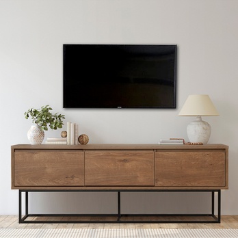 TV komoda MILO orech/čierna 1