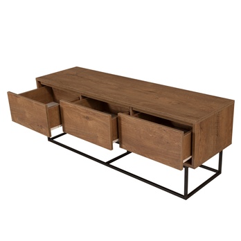 TV komoda MILO orech/čierna 2