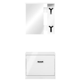 Predsieňová zostava MINELI biela vysoký lesk 2