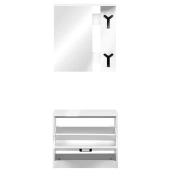 Predsieňová zostava MINELI biela vysoký lesk 3