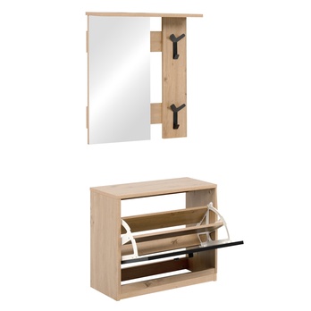 Predsieňová zostava MINELI dub artisan/čierna 1