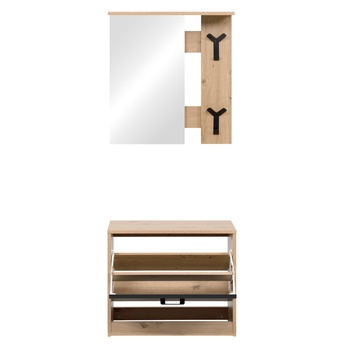 Predsieňová zostava MINELI dub artisan/čierna 3