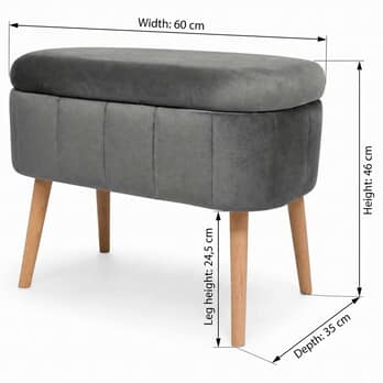 Taburet MINI OSLO 1 antracitová 4