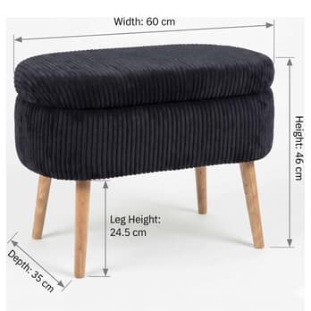 Taburet MINI OSLO 2 čierna 4