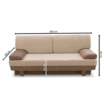 Pohovka MIRELIA béžová/hnedá 5