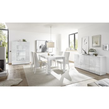 Vitrína MIRO 2 biela lesklá 3