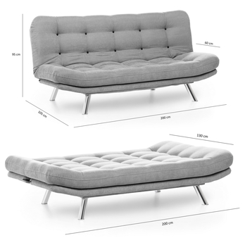 Pohovka MISA sivá 7