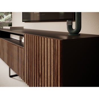 TV komoda MITCH 2 čierna/dub 4