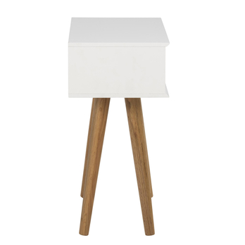 Nočný stolík MITRA 2 biela/dub 3