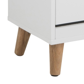 Skrinka na topánky MITRA biela/dub 8