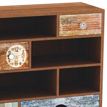 Komoda MIZU 2 dub wotan/viacfarebná 1