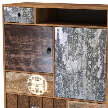 Komoda MIZU 3 dub wotan/viacfarebná 1