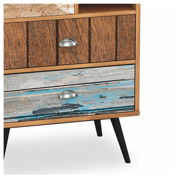 Regál MIZU dub wotan/viacfarebná 1