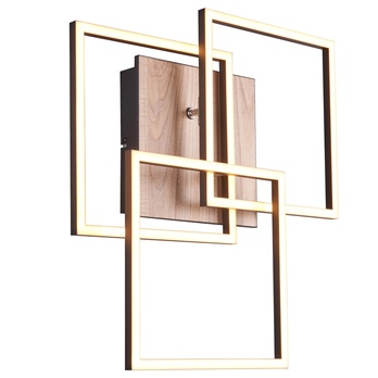 Stropné LED svietidlo MOBILE čierna/prírodná 6