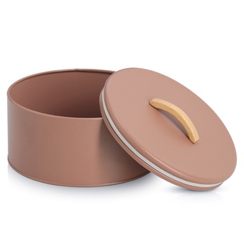 Dóza na potraviny MOCCA hnedá/drevo, objem 2,4 L 2