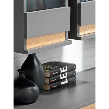 Obývacia stena MODO dub wotan/antracitová 5