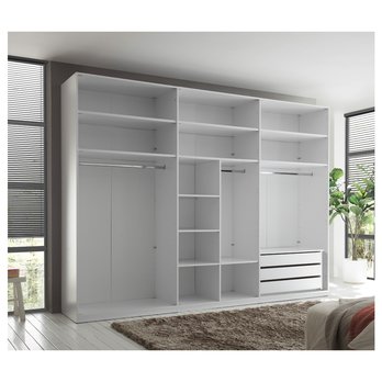 Šatníková skriňa MOLEO 2 biela/biela vysoký lesk 5