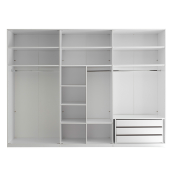 Šatníková skriňa MOLEO 2 biela/biela vysoký lesk 11