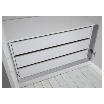 Šatníková skriňa MOLEO 2 biela/biela vysoký lesk 15