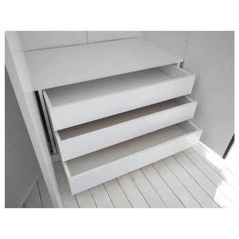 Šatníková skriňa MOLEO 2 biela/biela vysoký lesk 16