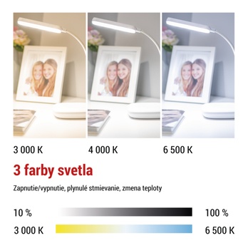 Stolná LED lampa MOLLY biela 10