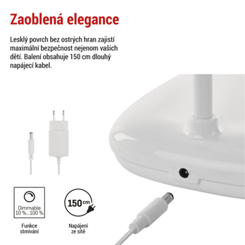Stolná LED lampa MOLLY biela 11