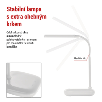 Stolná LED lampa MOLLY biela 13