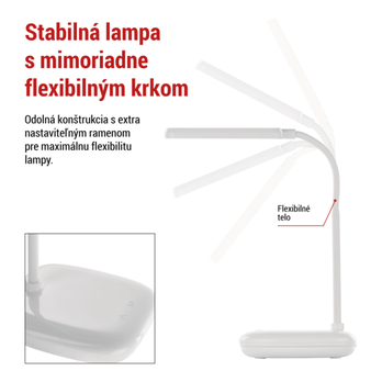 Stolná LED lampa MOLLY biela 14