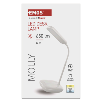 Stolná LED lampa MOLLY biela 15