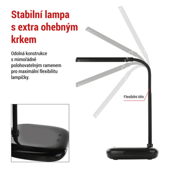 Stolná LED lampa MOLLY čierna 9
