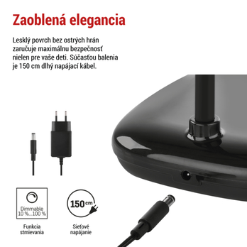 Stolná LED lampa MOLLY čierna 12