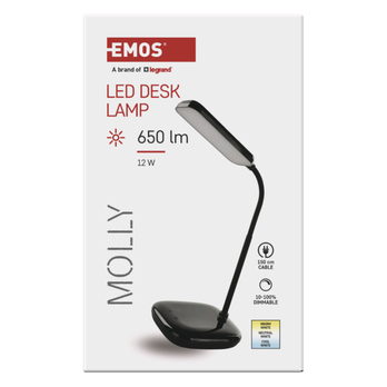 Stolná LED lampa MOLLY čierna 15