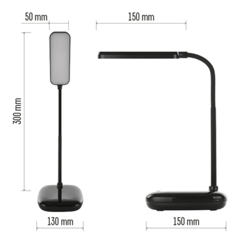 Stolná LED lampa MOLLY čierna 21