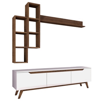 Obývacia stena MOLO biela/orech 5